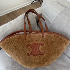 Celine shearling tote